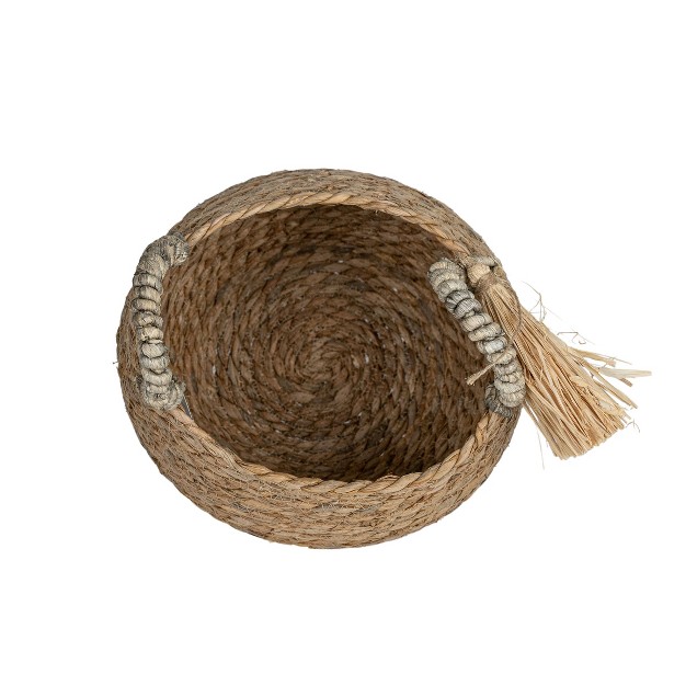 Brown Basket Woven Seagrass amp Corn Husk By Foreside Home amp Garden