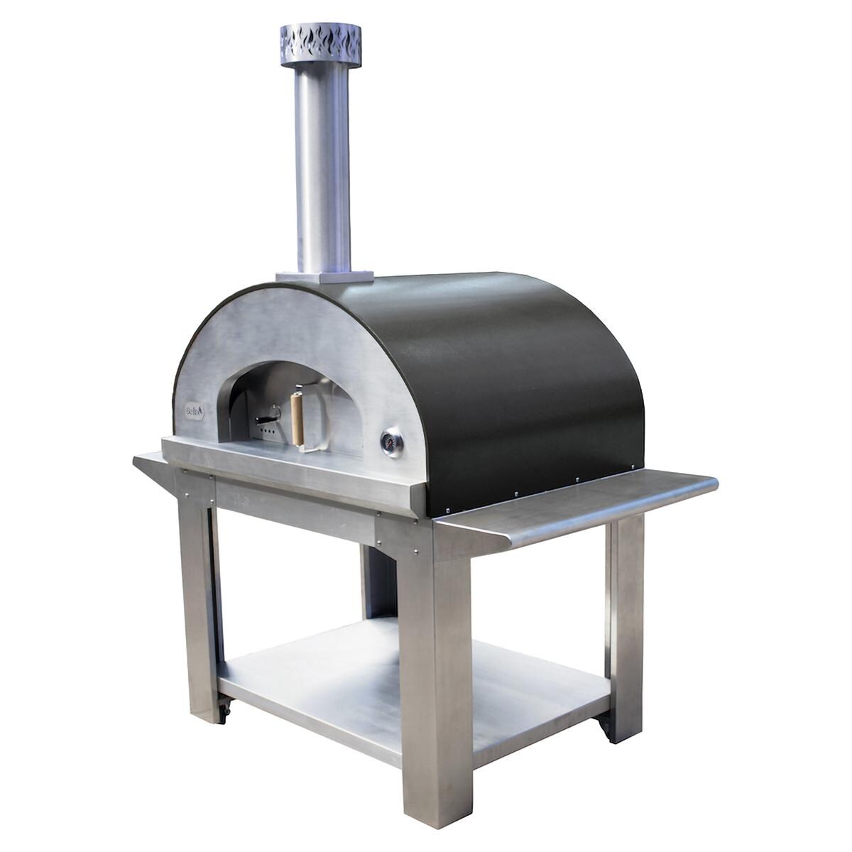 Bella Ultra 40-Inch Outdoor Wood Fired Oven On Cart