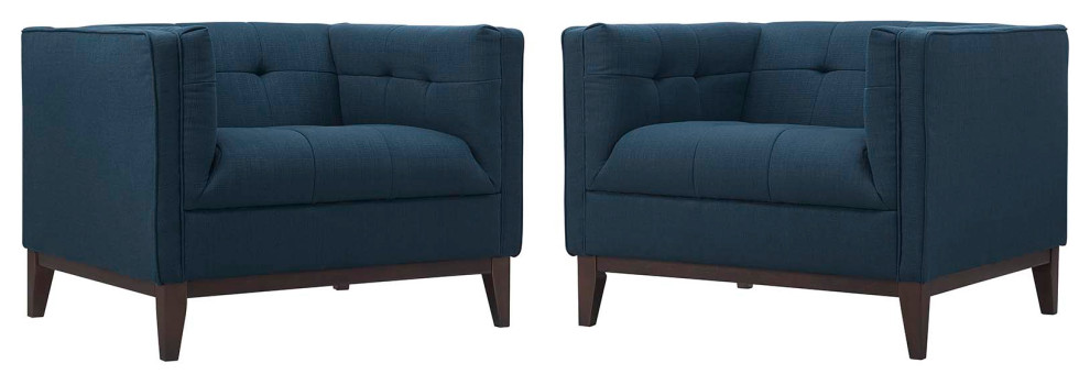 Serve Armchairs Upholstered Fabric  Set of 2   Transitional   Armchairs And Accent Chairs   by Morning Design Group  Inc  Houzz