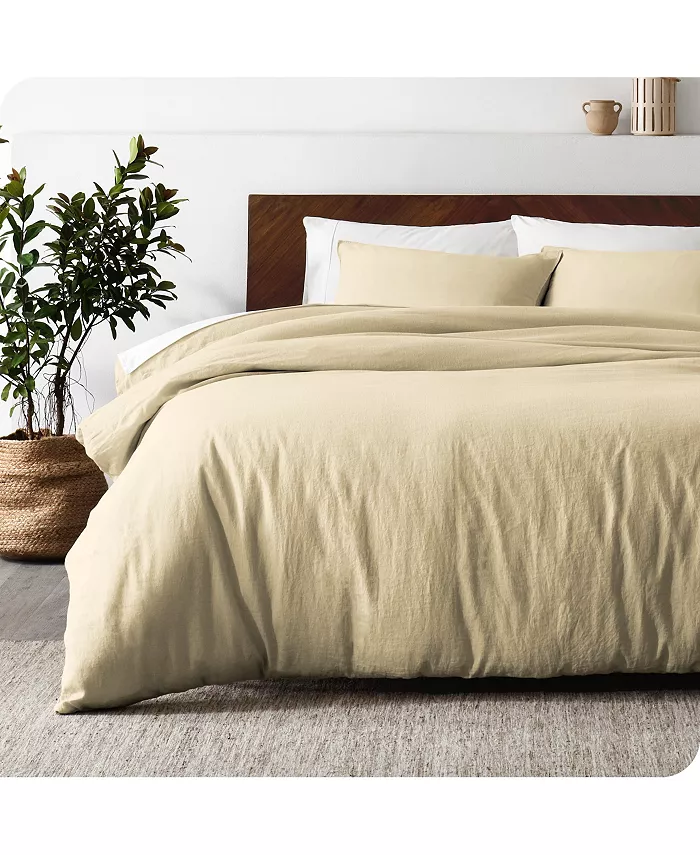 Bare Home Linen Queen Duvet Cover Set