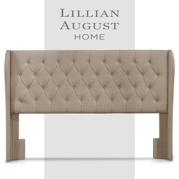 Lillian August Harlow Upholstered Headboard， King Size， Soft Beige - - 21827964