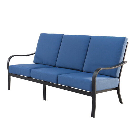 Modern Outdoor Aluminum Sofa with Cushions   Durab...