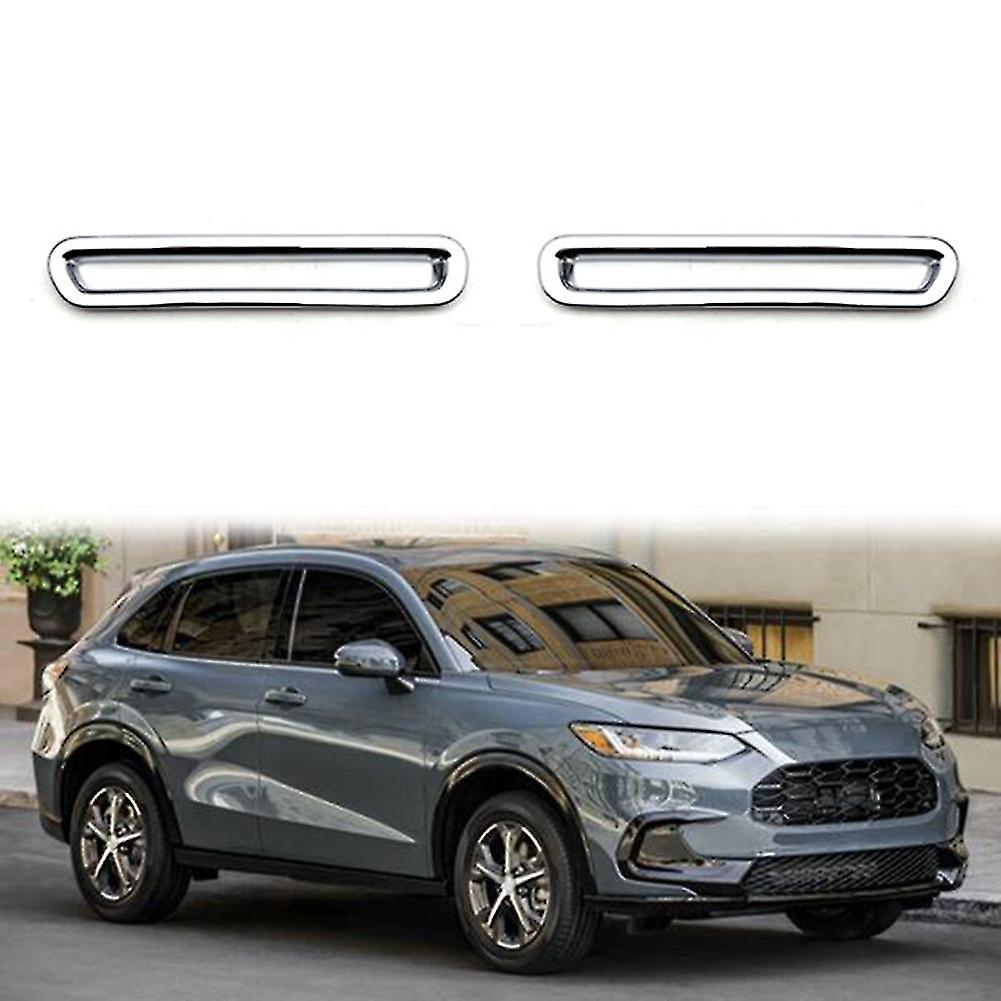 Car Chrome Silver Rear Reflector Fog Light Lamp Cover Bezel Frame For Zrv Zr-v -v 2022+