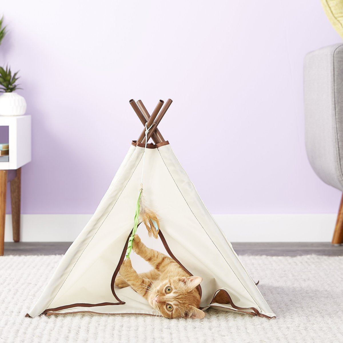 SmartyKat Kitty Camp TeePee Cat Toy