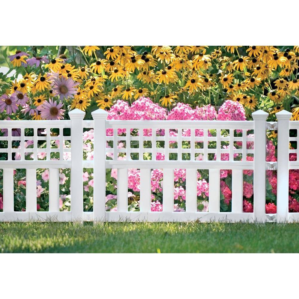 Suncast Grand View 14 in. Resin Garden Fence CPLGVF24