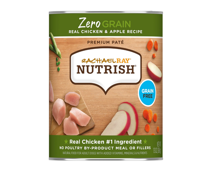 Rachael Ray Nutrish Zero Grain Real Chicken  Apple Recipe， Wet Dog Food， 13 oz.