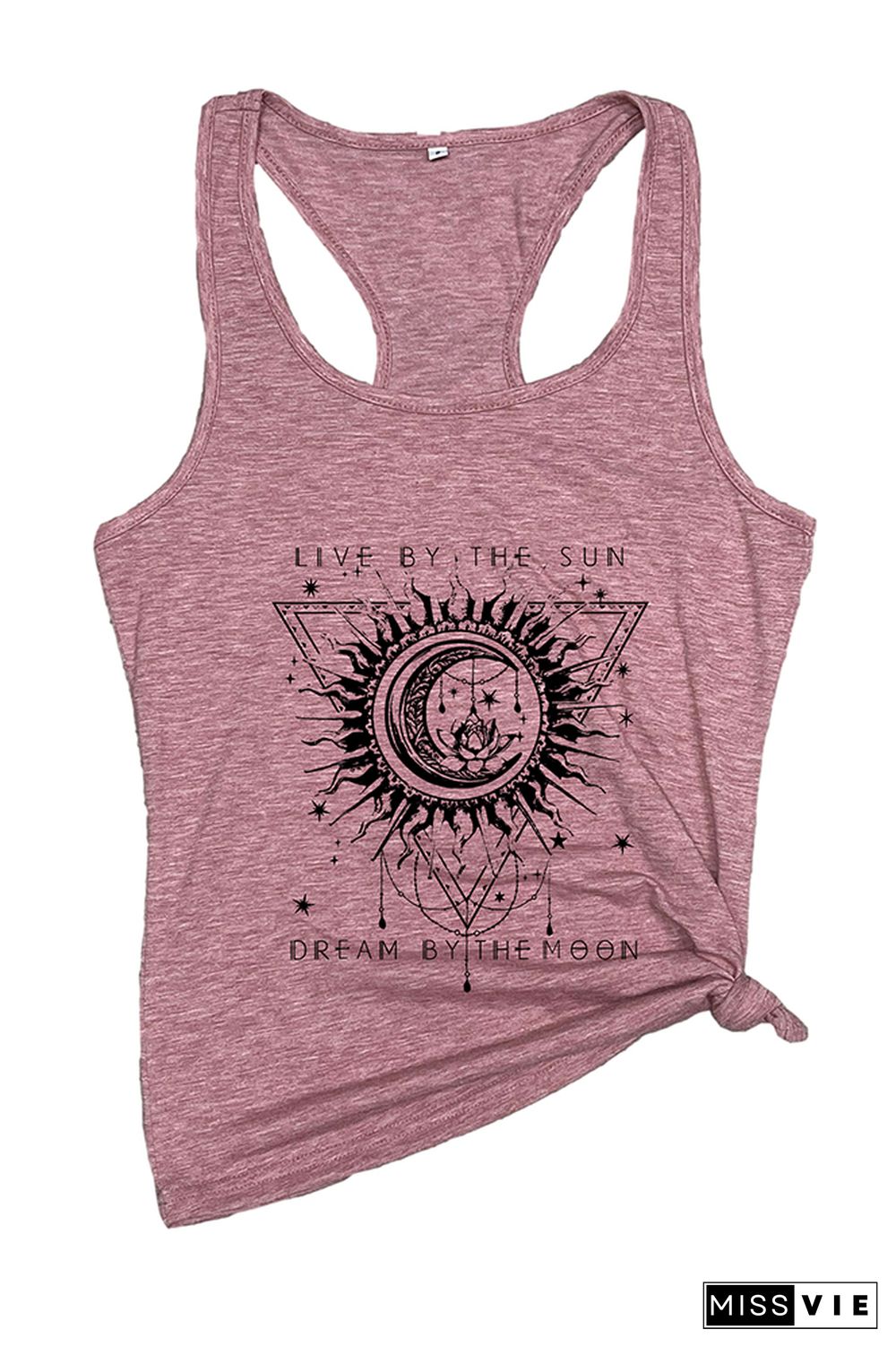 Live By The Sun Dream By The Moon Sleeveless Tank Top Wholesale