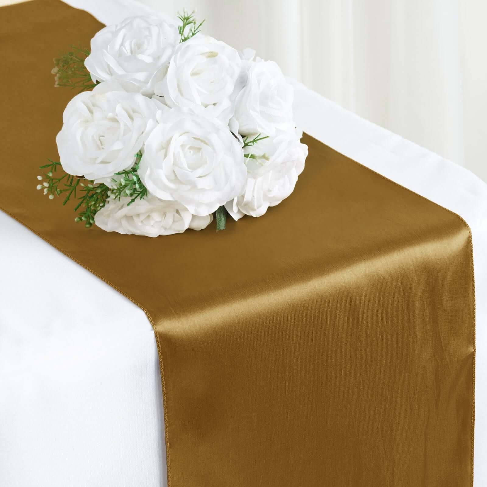 Gold Satin Table Runner 12