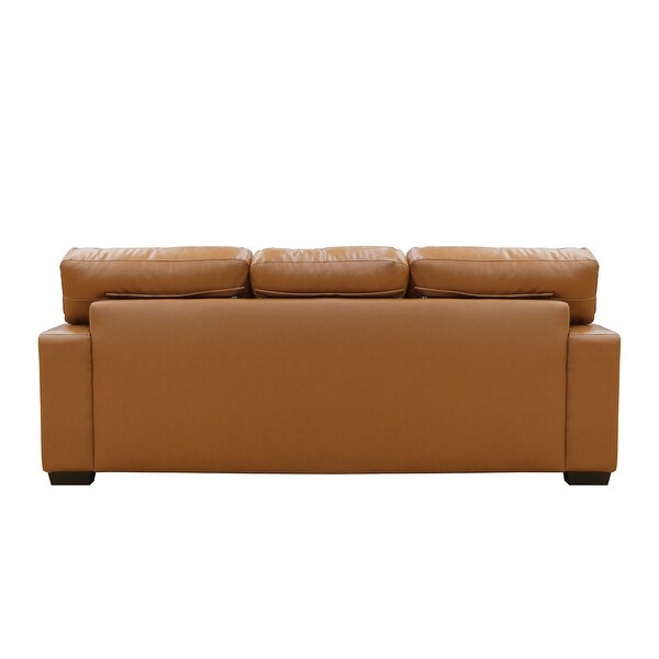 Bordeaux Leather Match Sofa，Loveseat，Armchair and Ottoman