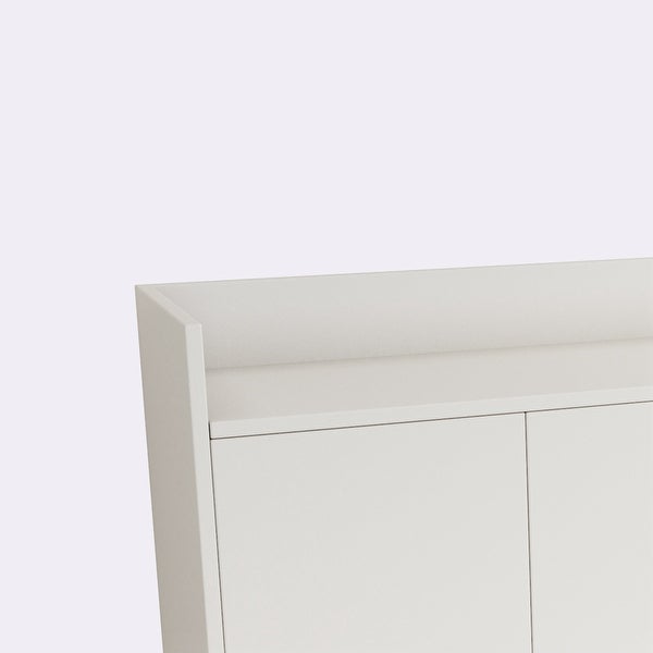 4-Door Storage Cabinet with Square Metal Legs