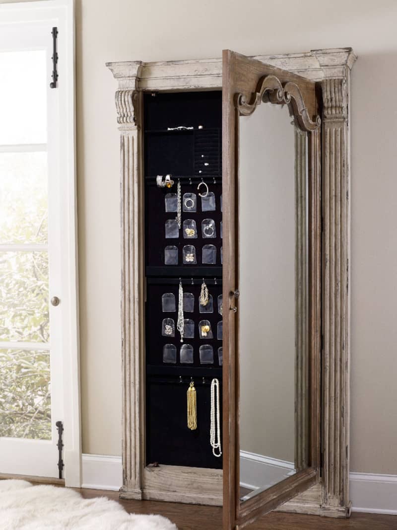 Hooker Furniture Accents Chatelet Floor Mirror w/ Jewelry Armoire Storage