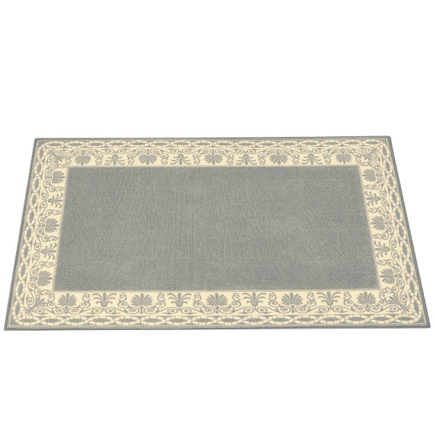 Collections Etc Traditional Skid resistant Border Design Rug