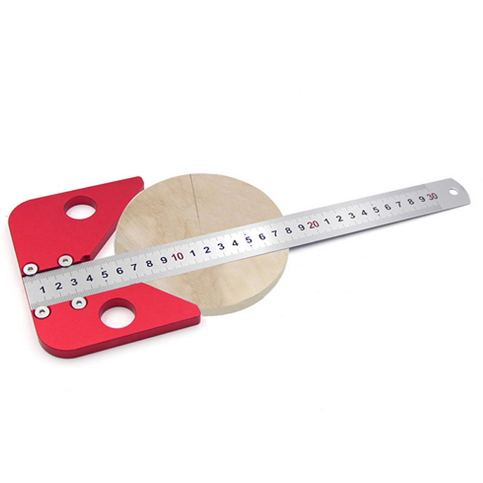 Center Scribe Center Finder Measuring Tool Woodworking Line Caliber Gauge 45/90 Degree Right Angle Line Gauge Carpenter Ruler