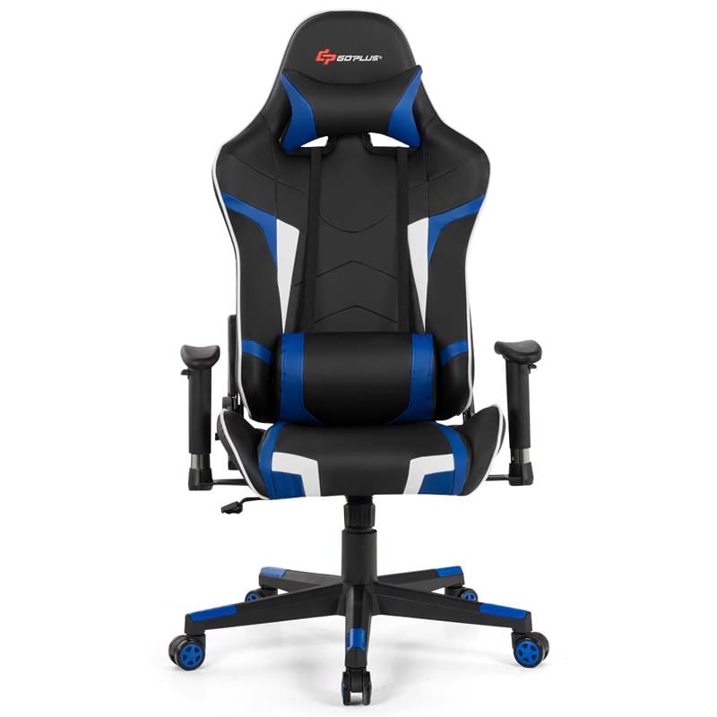 Ergonomic Swivel Massage Gaming Chair Recliner, E-Sport Gamer Racing Chair, Computer Office Chair with Headrest & Lumbar Support