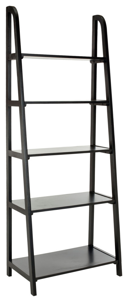 Cloe 5 Tier Etagere/ Bookcase Black   Transitional   Bookcases   by Peachtree Fine Furniture  Houzz