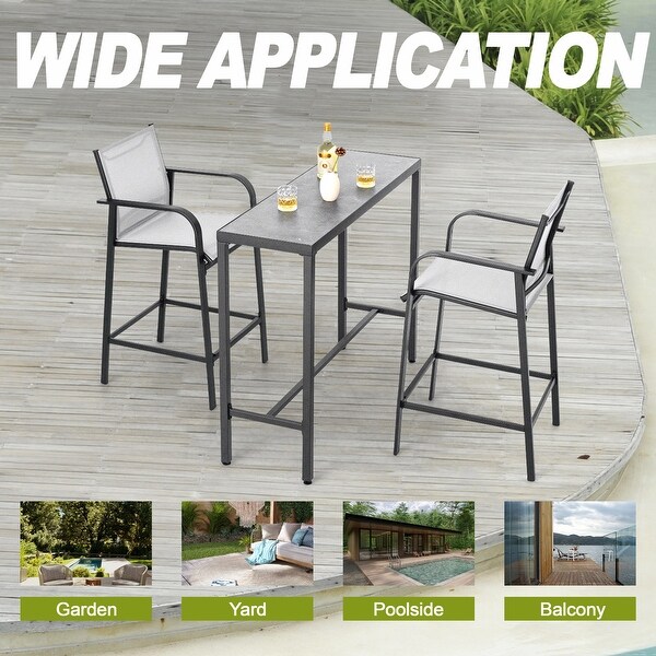 Nuu Garden Outdoor 3Piece Textilene Bar Set