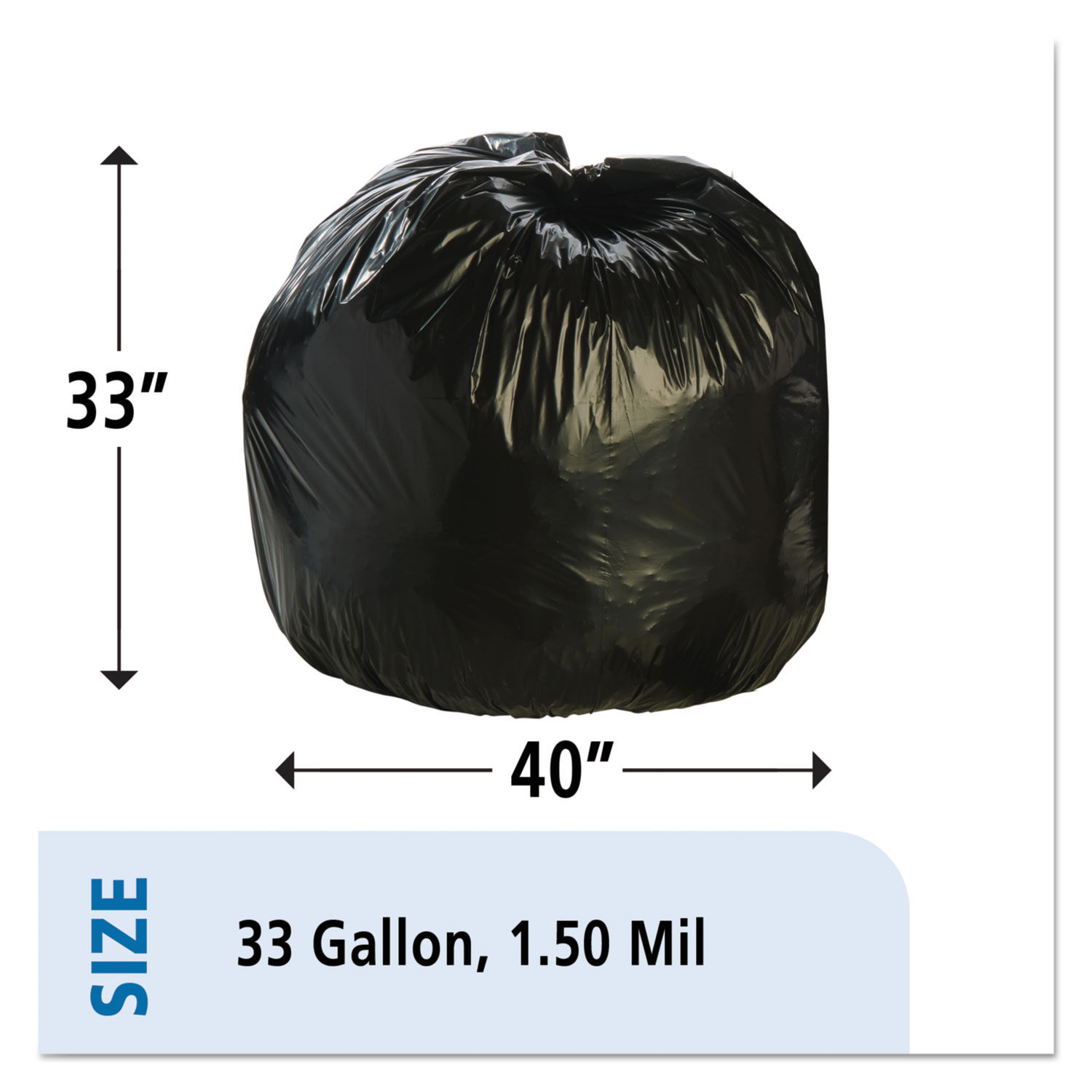 Total Recycled Content Plastic Trash Bags by Stoutandreg; by Envisionandtrade; STOT3340B15