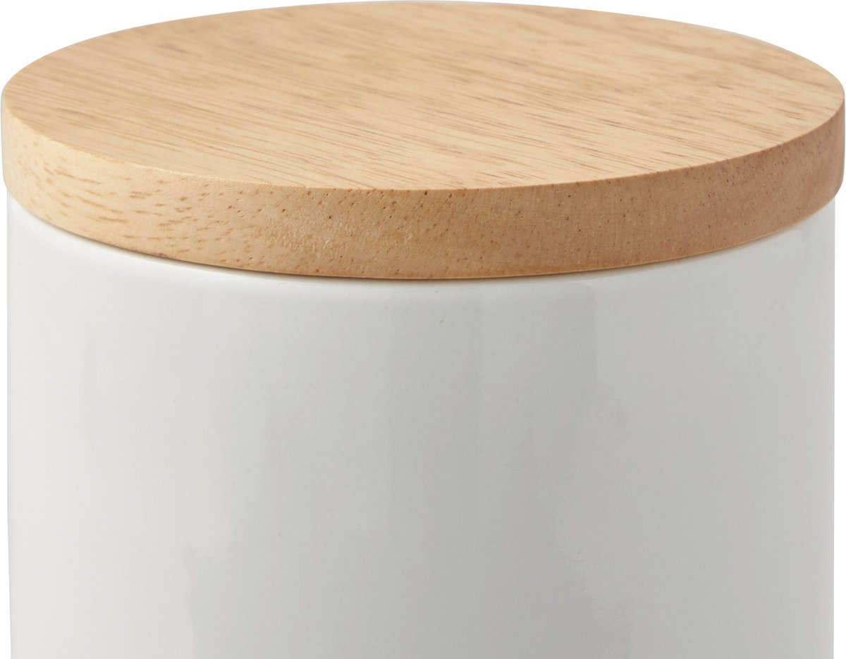 Frisco Ceramic Treat Jar with Wood Lid