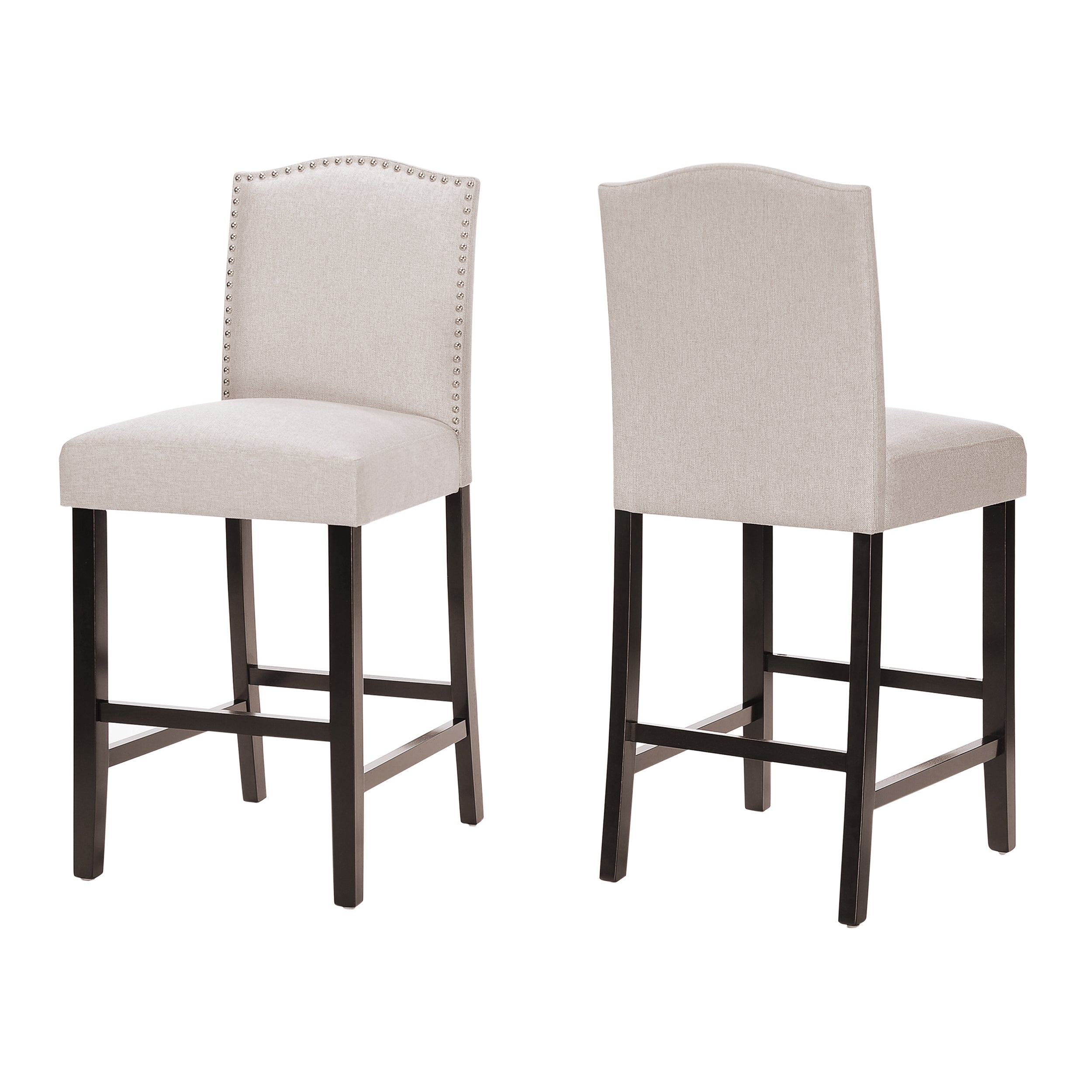 Kainu Wheat Fabric Counter Stools, Set of 2