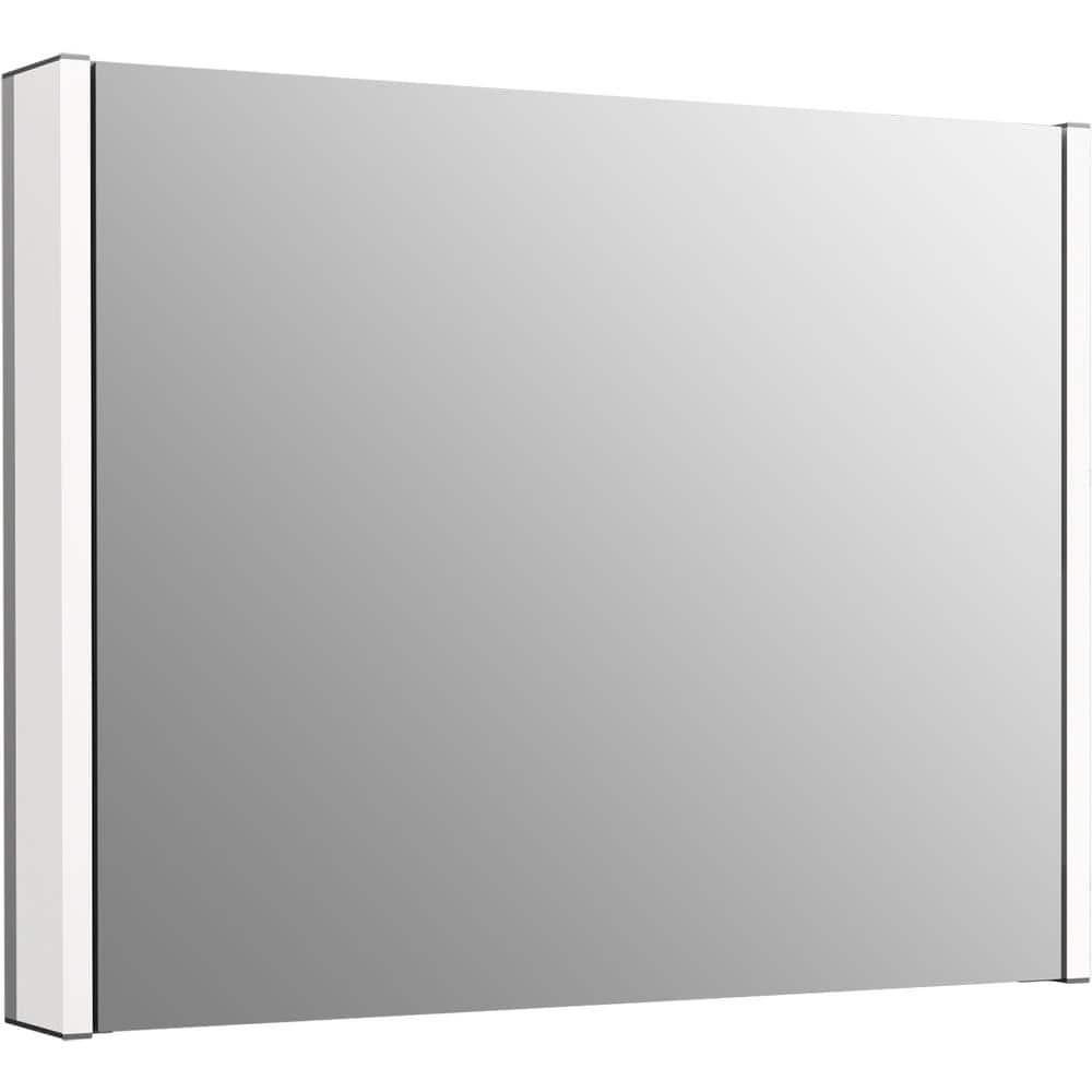 KOHLER Maxstow 32 in W x 24 in H Silver Surface Mount Medicine Cabinet with Lighted Mirror