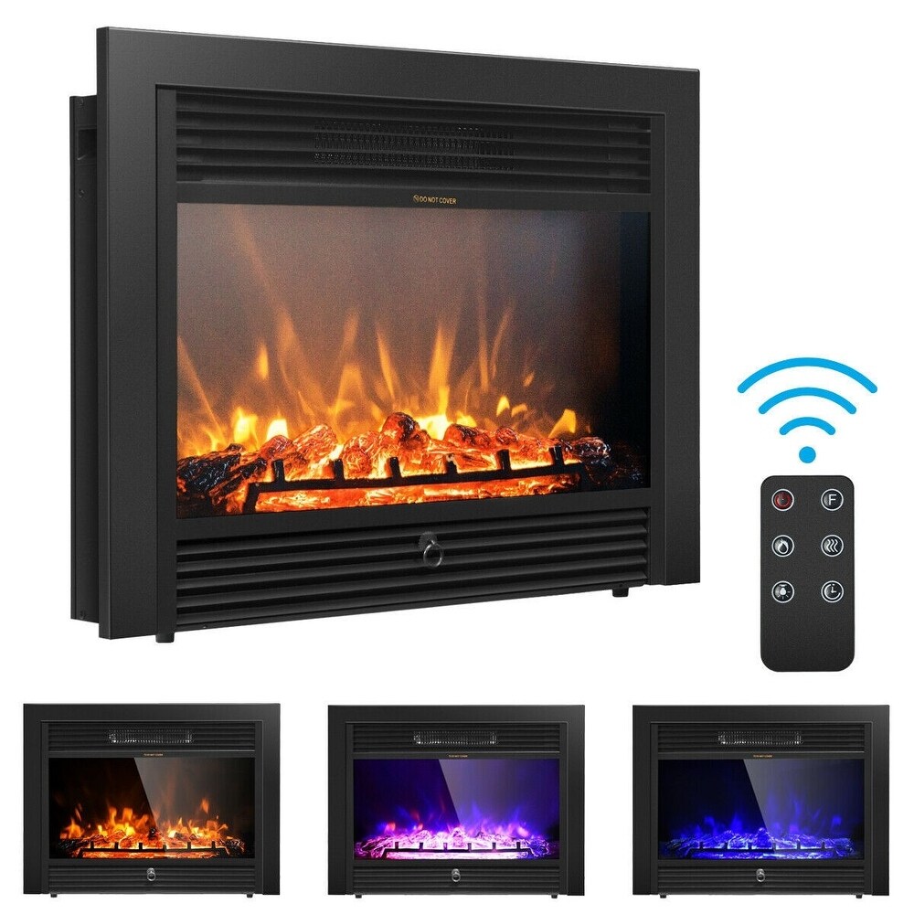 28.5 inch Recessed Mounted Standing Fireplace Heater with 3 Flame Option   28.5\