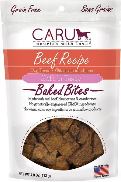 Caru Soft 'n Tasty Baked Bites Beef Recipe Grain-Free Dog Treats