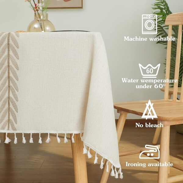 Rustic Tablecloth Cotton Linen Waterproof Tablecloths