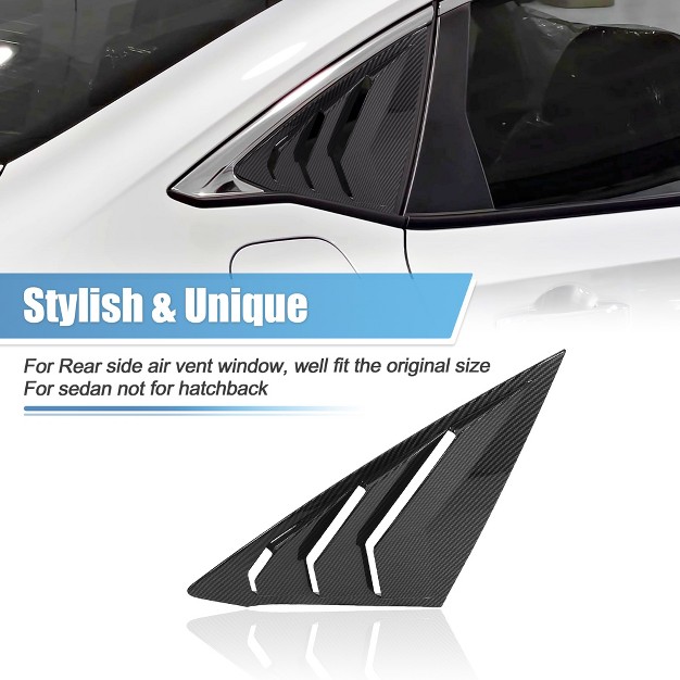 Unique Bargains Rear Side Window Louvers Air Vent Scoop For Honda Civic 11th