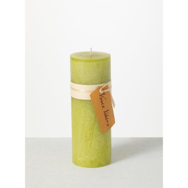 Green Grape Timber Pillar Candle scentless Clean burning Environmental Friendly