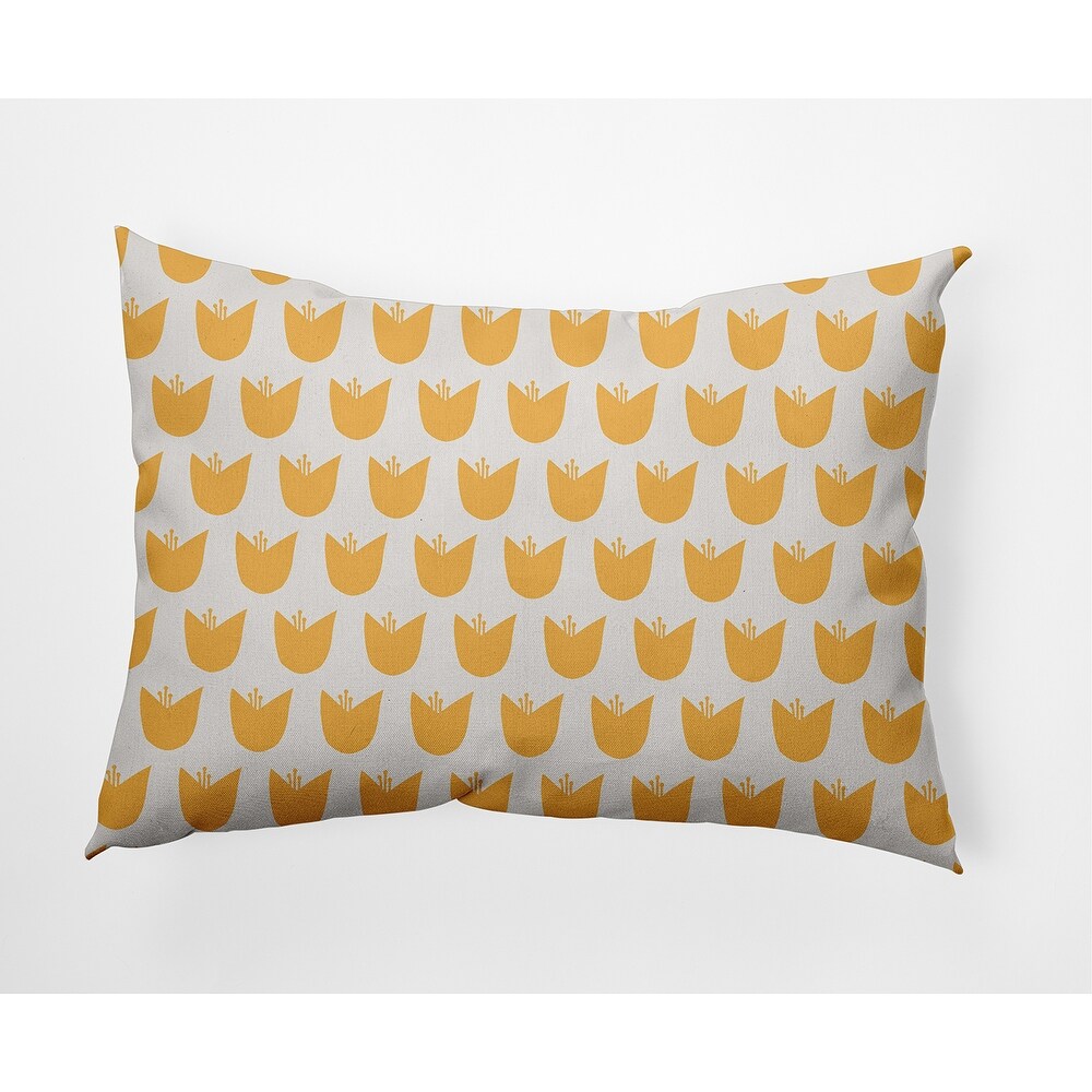 Simple Tulip Design Decorative Indoor/Outdoor Pillow