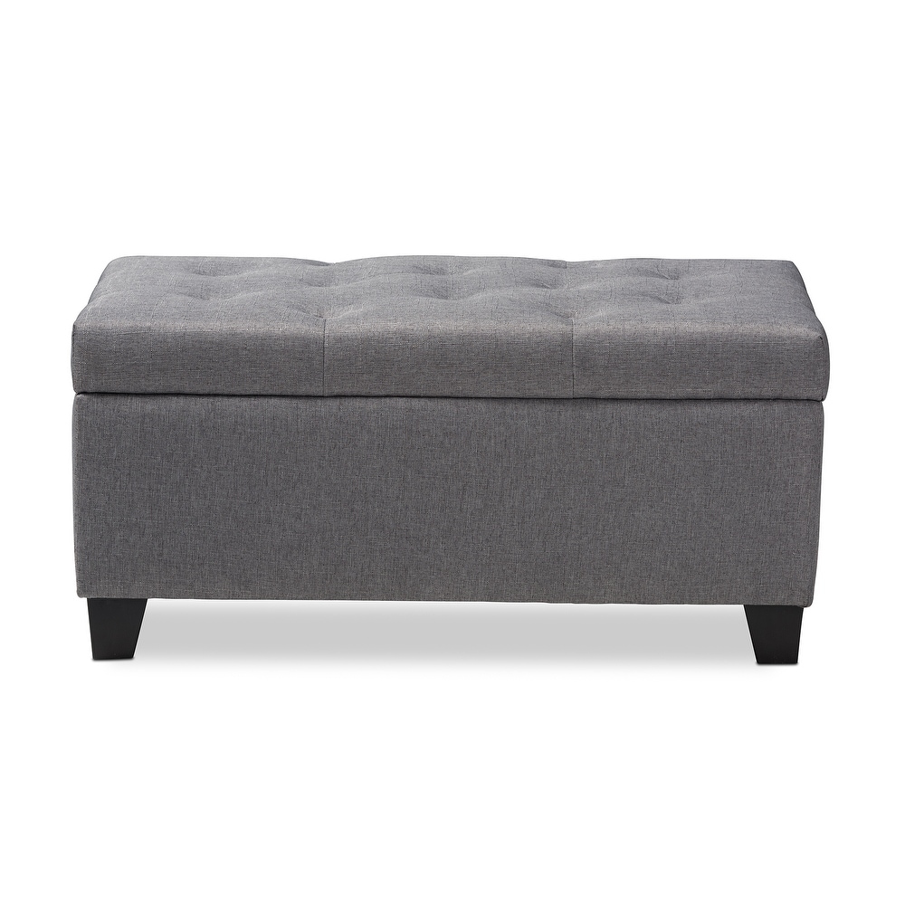 Contemporary Fabric Storage Ottoman by Baxton Studio