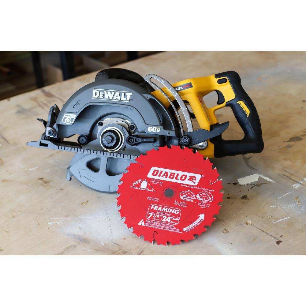 DIABLO Demo Demon 7-14 in. 24-Tooth FramingDemolition Circular Saw Blade D0724DR