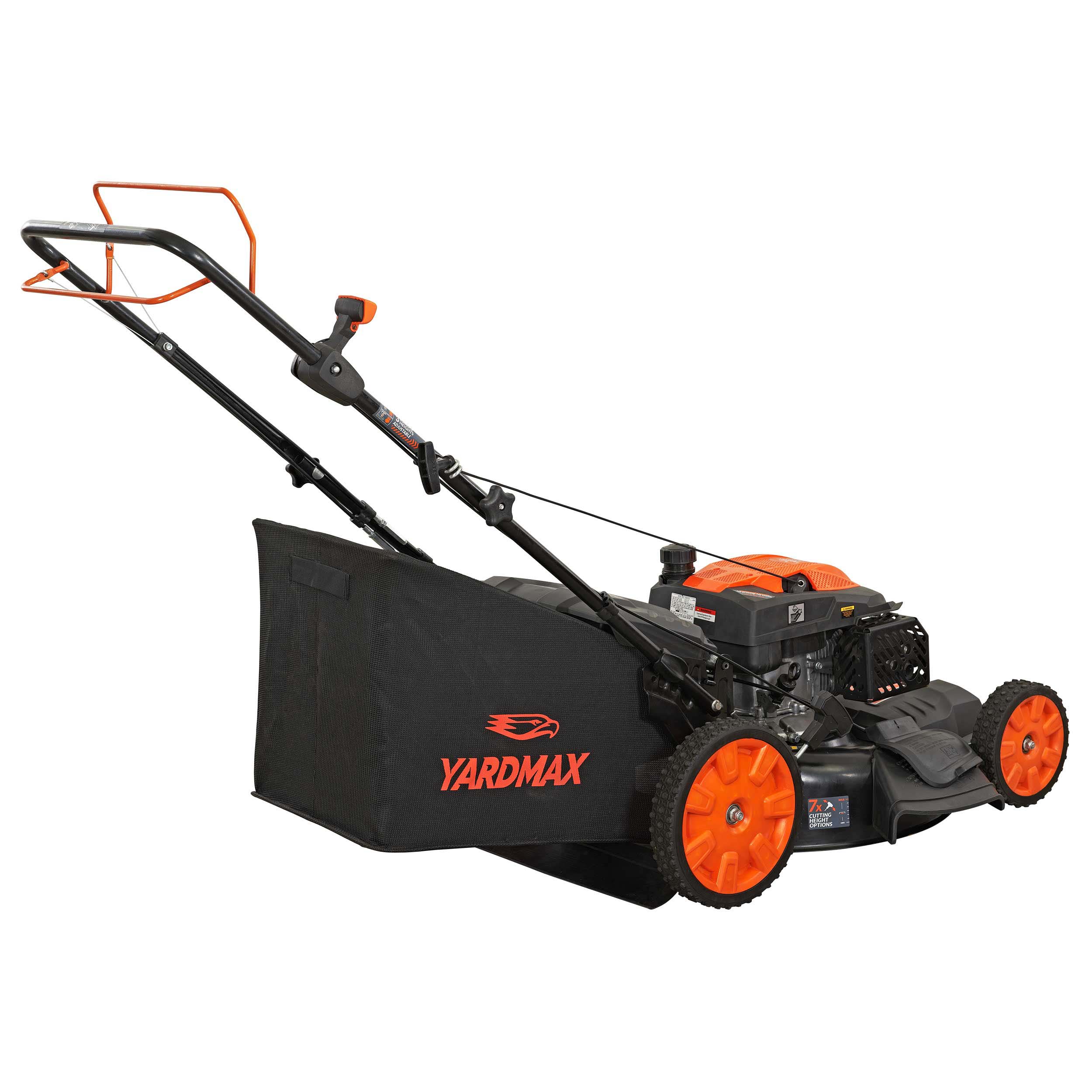 YARDMAX 22 in. 201cc SELECT PACE 6 Speed CVT High Wheel FWD 3-in-1 Gas Walk Behind Self Propelled Lawn Mower