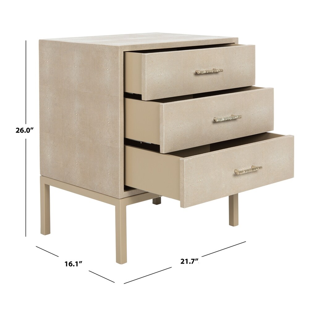 SAFAVIEH Couture High Line Collection Camden Faux Stingray Nightstand