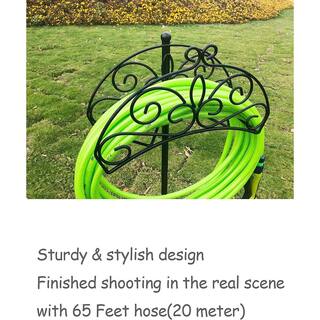 Cubilan Garden Hose Holder Hanger Detachable Metal Sturdy Water Hose Storage Stand for Outside Yard Lawn Black B083JXCPY5