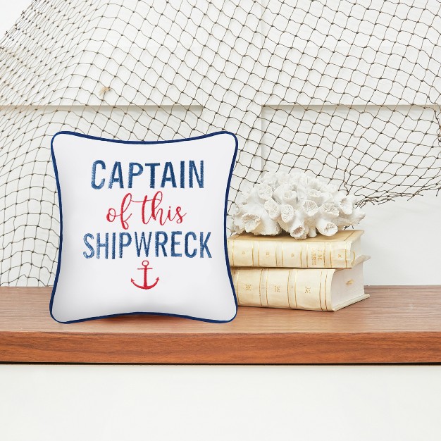 C amp f Home Captain Of Shipwreck Embroidered Throw Pillow