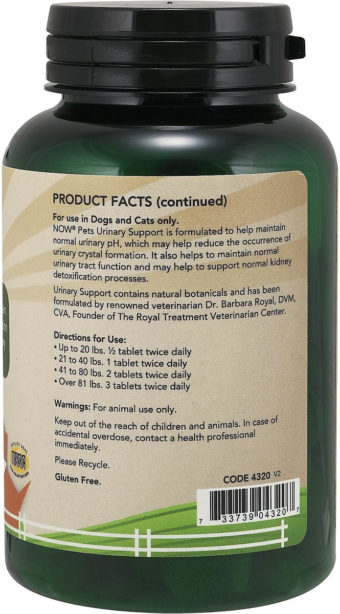 NOW Pets Urinary Support Dog and Cat Supplement