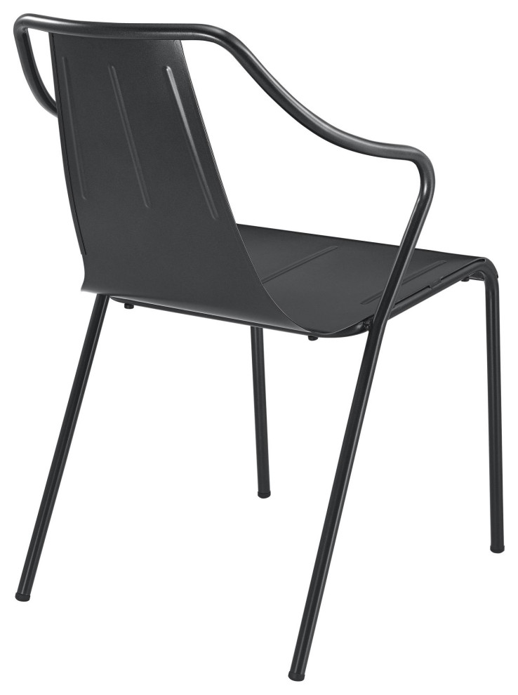 Marcella Metal Chair  Metallic Gunmetal  (Set Of 4)   Industrial   Dining Chairs   by Virgil Stanis Design  Houzz