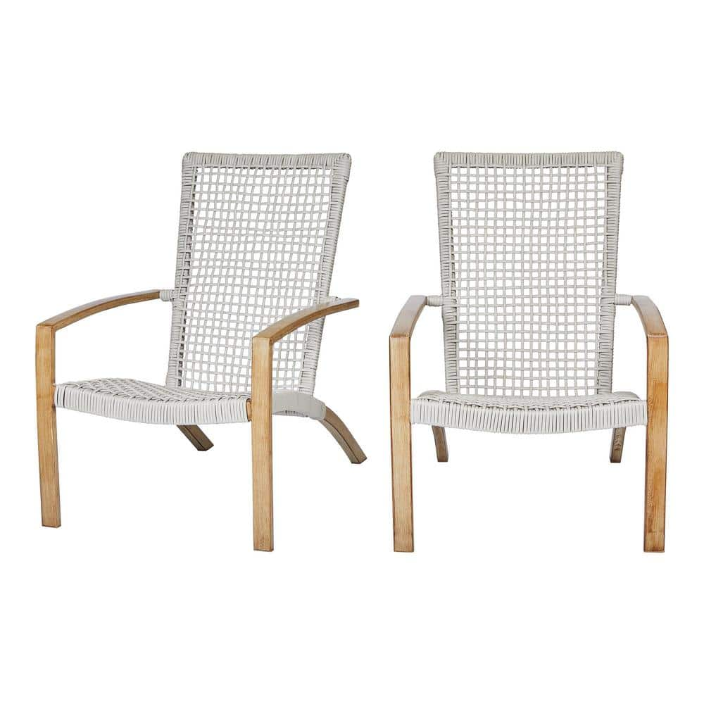 StyleWell Summerhaven Metal Wicker Adirondack Chairs (2-Pack) 2165-2pk