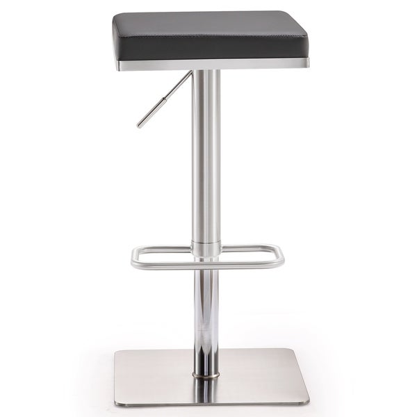 Strick and Bolton Fulla Stainless Steel Eco-leather Square Barstool