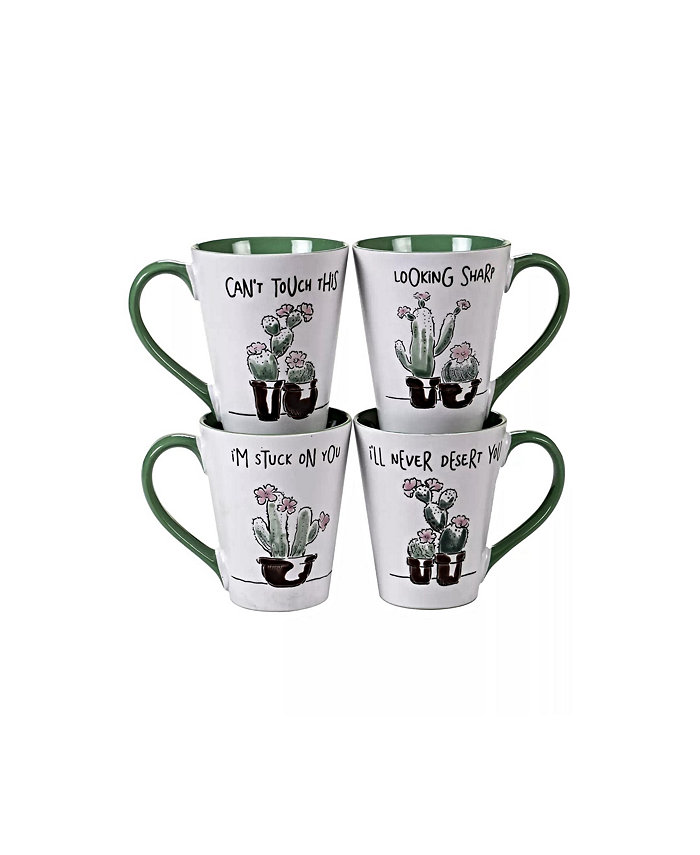 Certified International Desert Bloom 4-Pc. Mugs