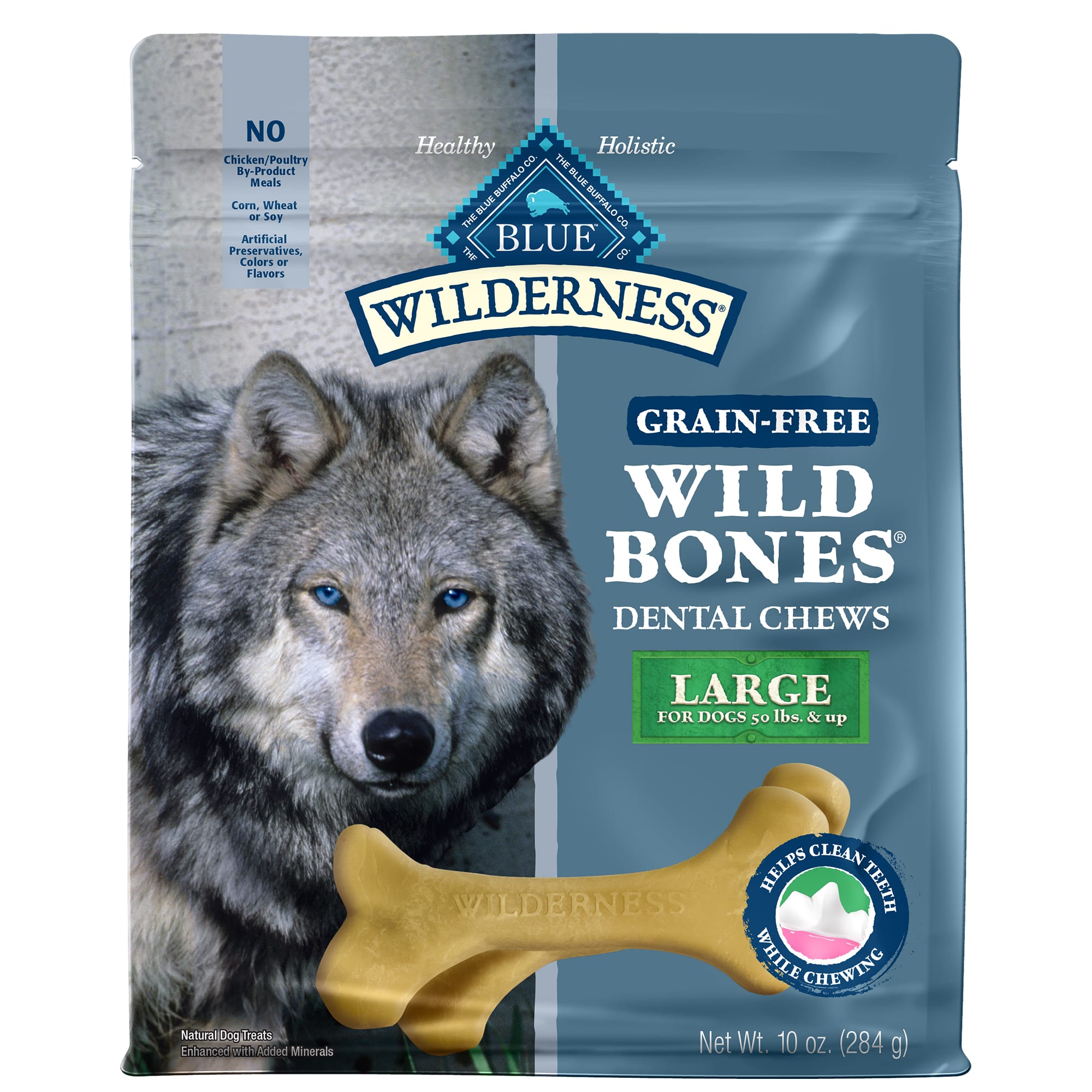 Blue Buffalo Blue Wilderness Wild Bones Dog Chews， 10 oz.