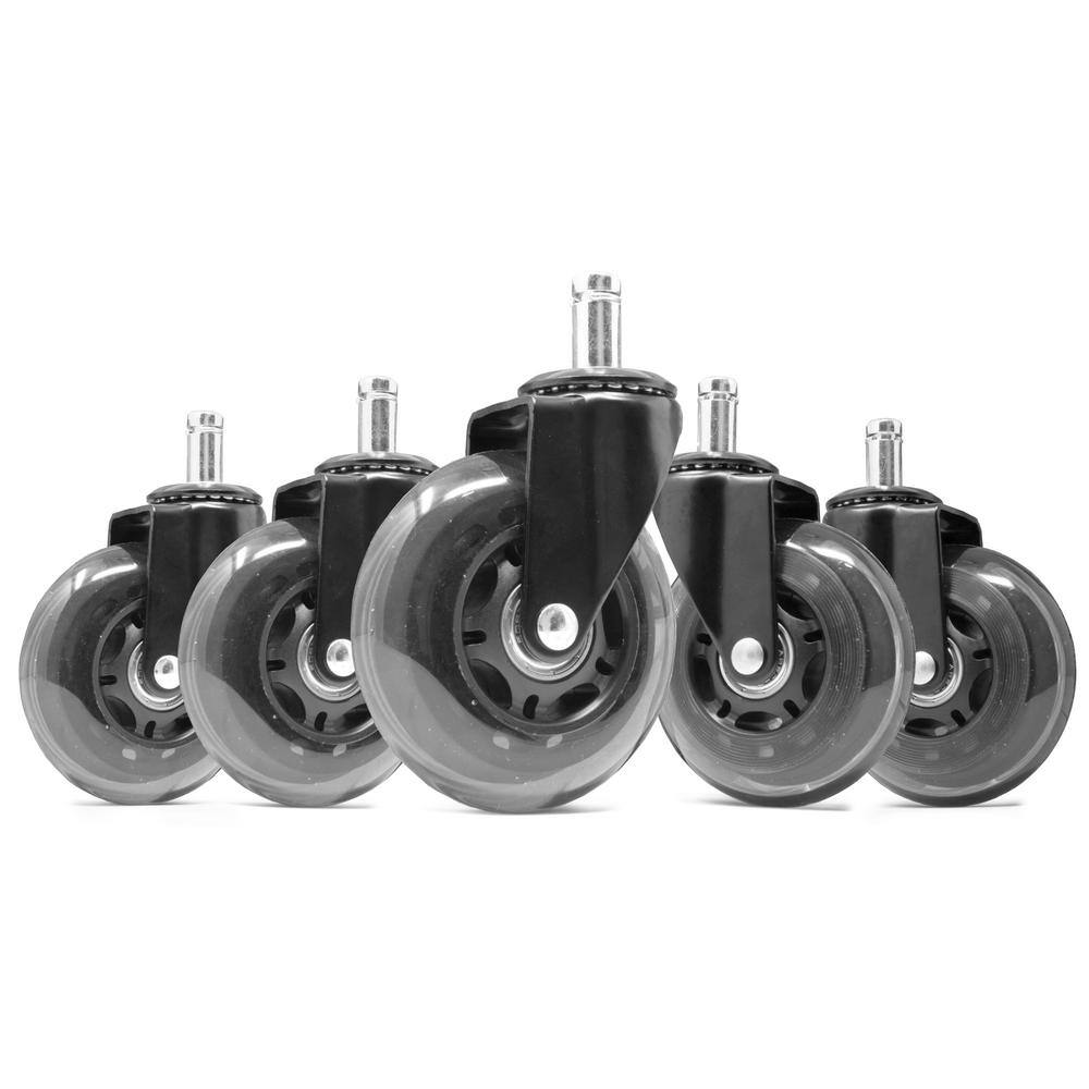 WEN 3 in. Polyurethane Replacement Office Chair Swivel Caster Wheels (5-Pack) CA305W