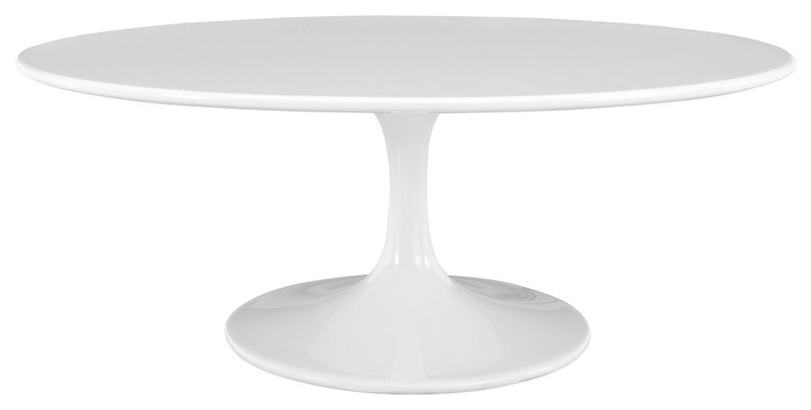 Lippa Round Wood Top Dining Table  White   Contemporary   Coffee Tables   by Furniture East Inc.  Houzz