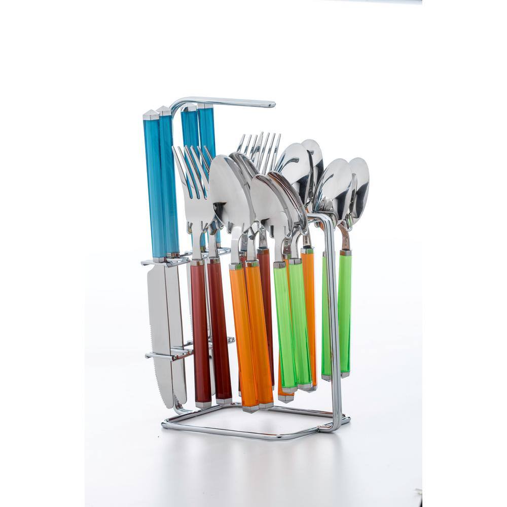 Cambridge Riant Multicolor 16-Piece Flatware Set with Rack (Service for 4) 651016DS