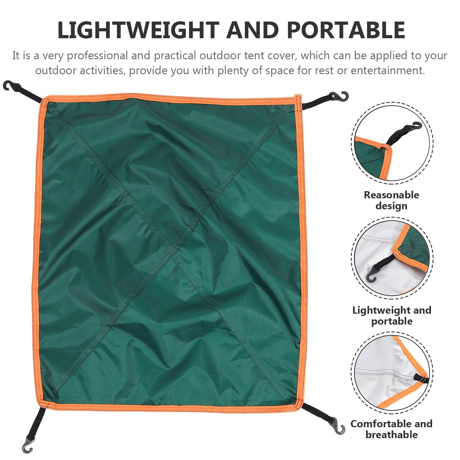 Etereauty Professional Tent Sun Shelter Wear-resistant Tent Rain Cover Reusable Rain Fly Outdoor Accessory