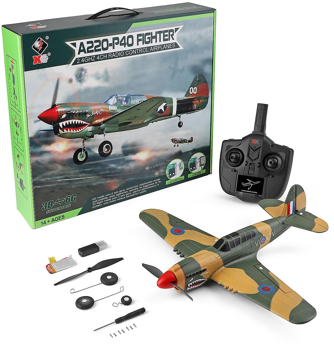 P40 Warbird RTF 4Ch RC Plane With 3D/6G Optional Autopilot Gyro