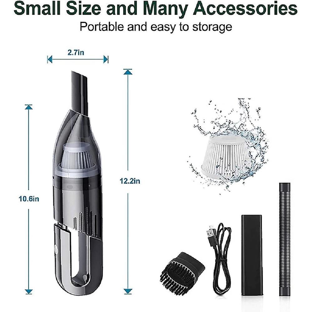 Car Wireless Vacuum Cleaner 6000PA Powerful Cyclone Suction Home Portable Handheld Vacuum Cleaning