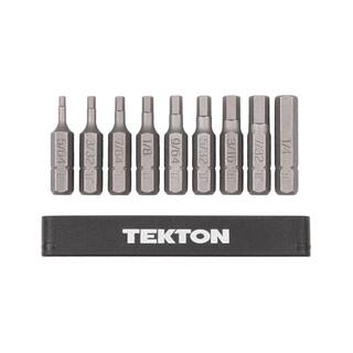 TEKTON 14 in. Hex Bit Set with Rail (564 in. to 14 in.) DZX93001