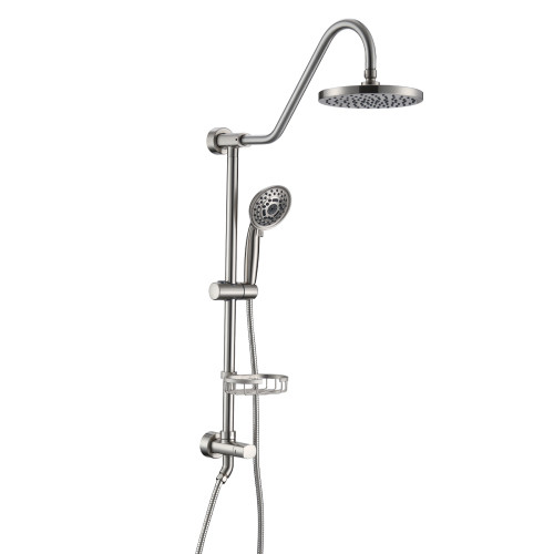 Shower System with Rain Showerhead  5 Function Han...